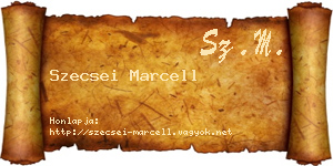 Szecsei Marcell névjegykártya